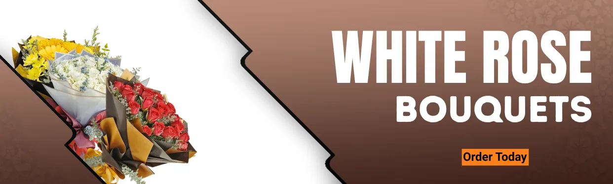 White Roses Flower Bouquet