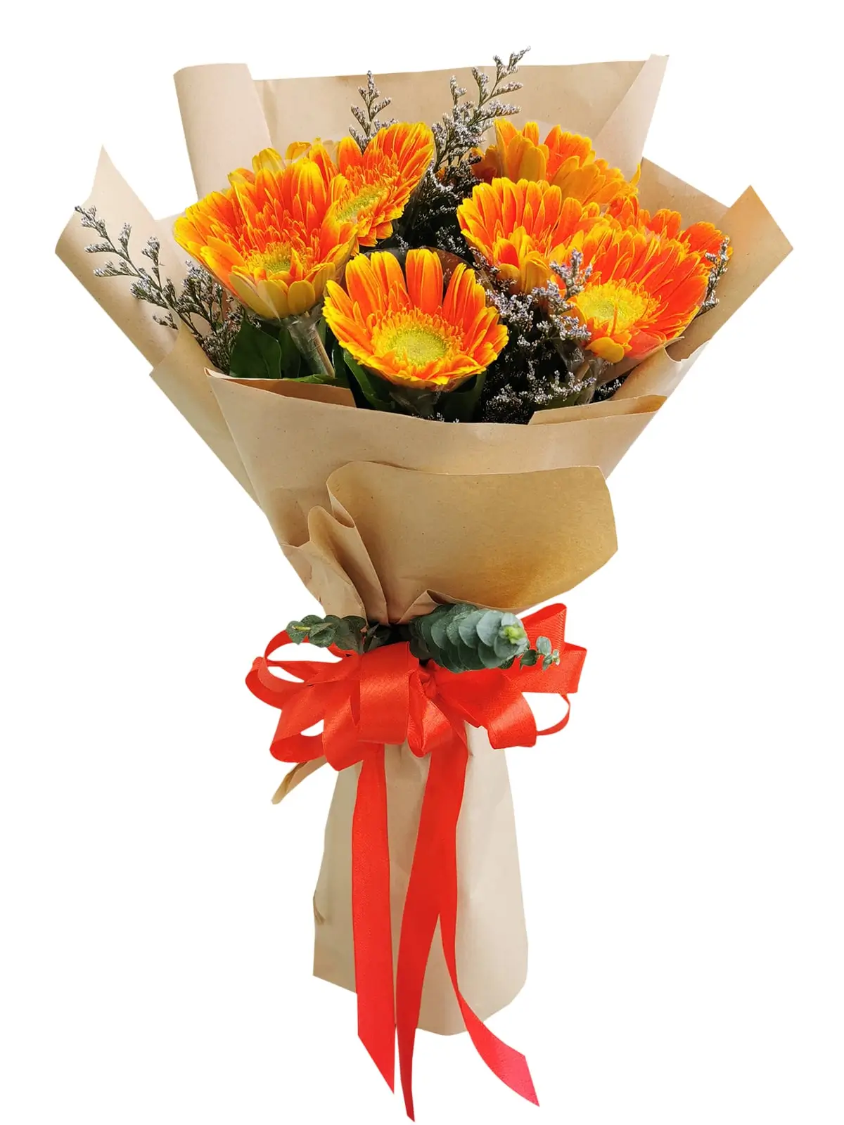 ORANGE Gerbera Kraft Paper