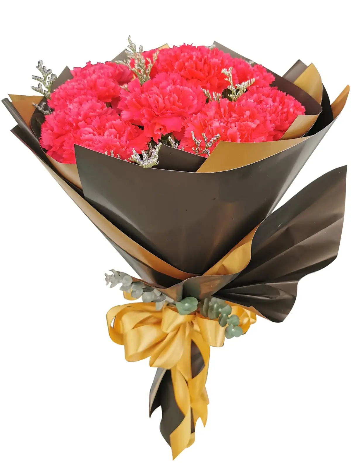 Carnation Fuchsia Pink Korean Black Gold