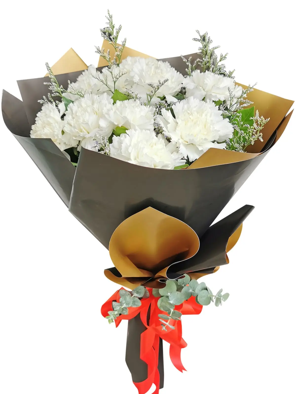WHITE Carnation Korean Black Gold