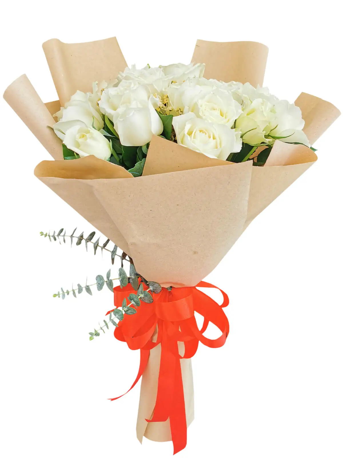 White Roses 6/12 Kraft Jute