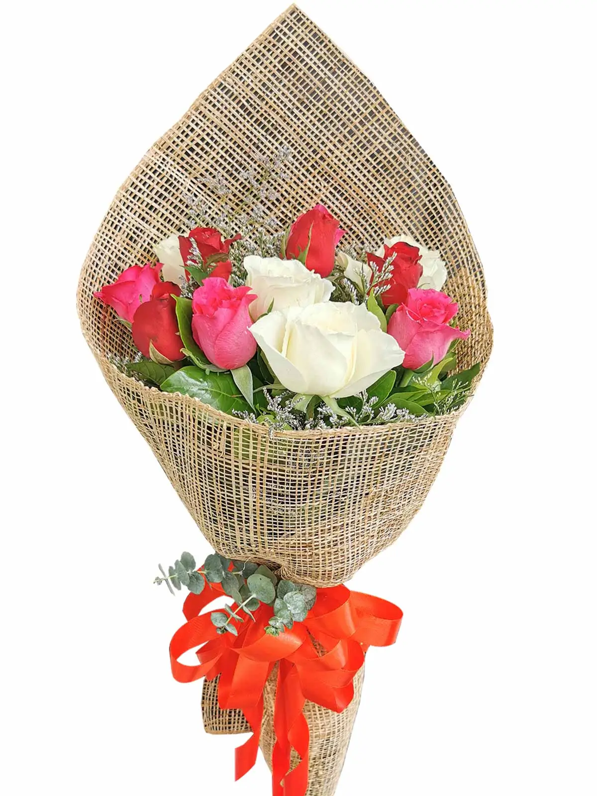 Mix Rose Burlap Ph 12/24