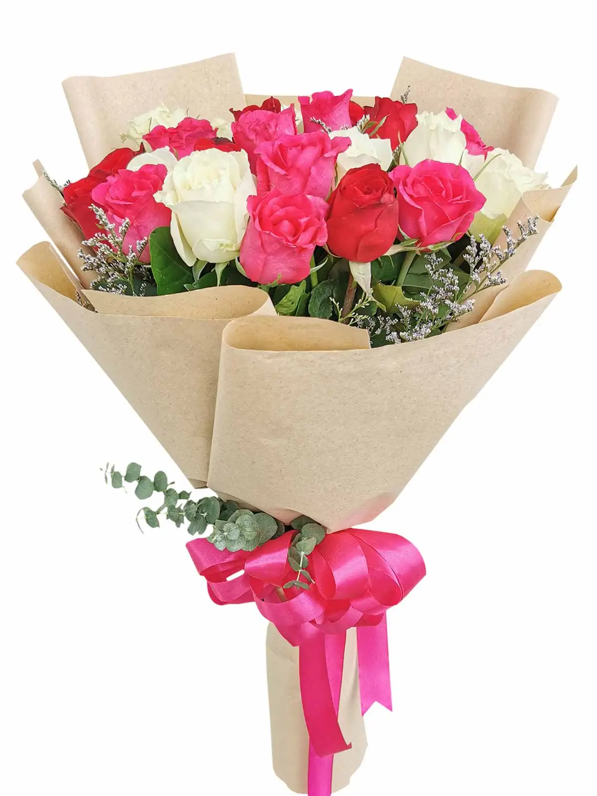 Mix Rose Kraft only 24 (pink ribbon)