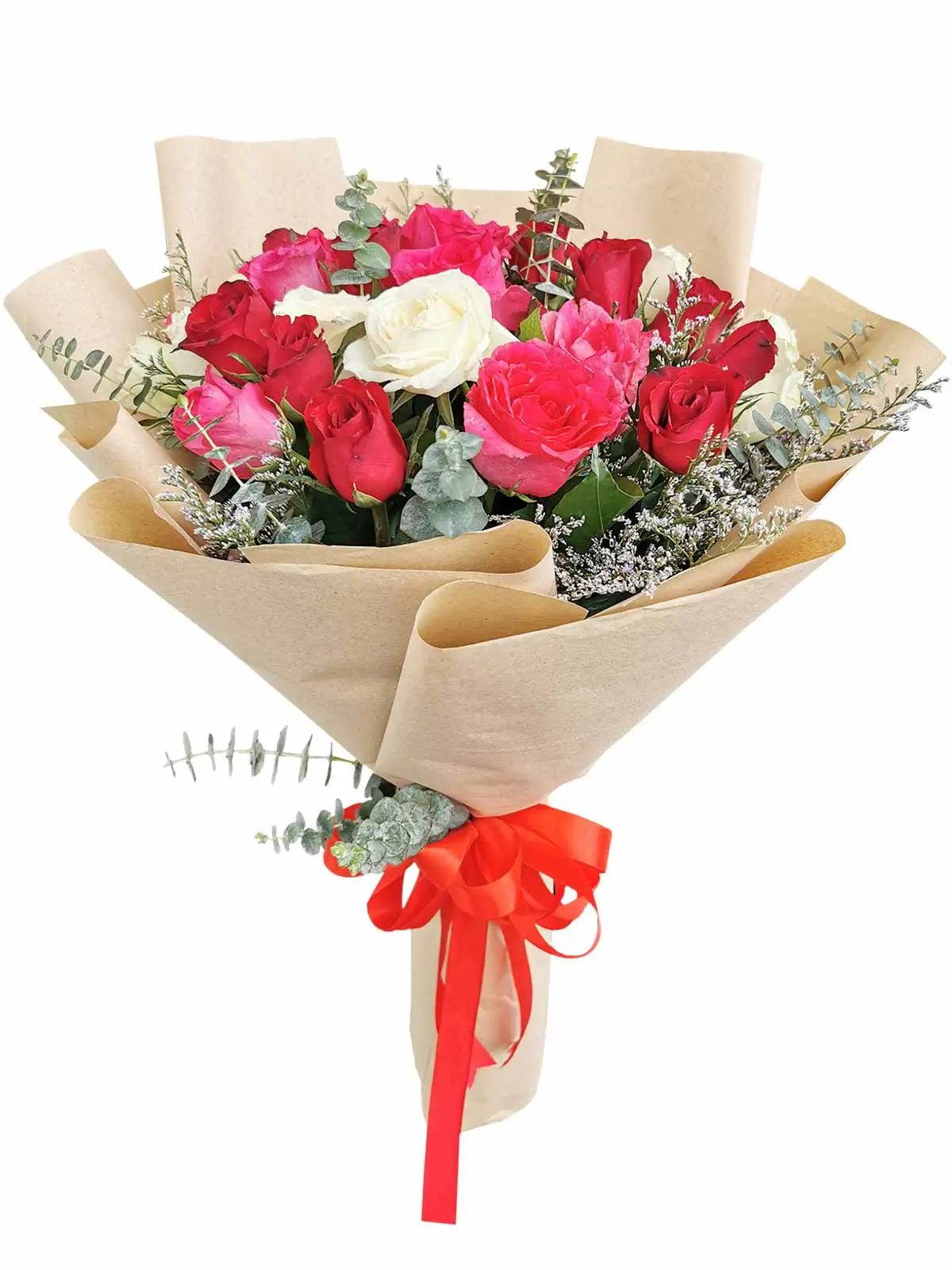 Mix Rose Kraft Only 36 (red ribbon)