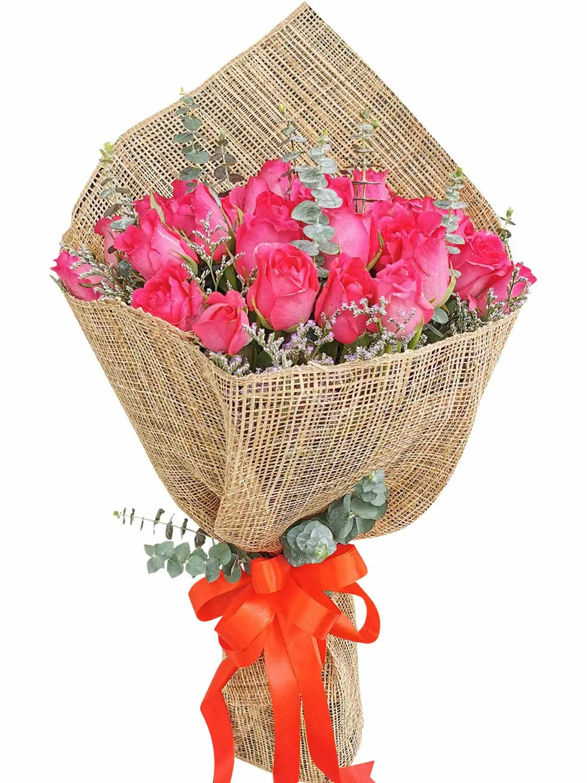 Pink Roses 36 Burlap PH