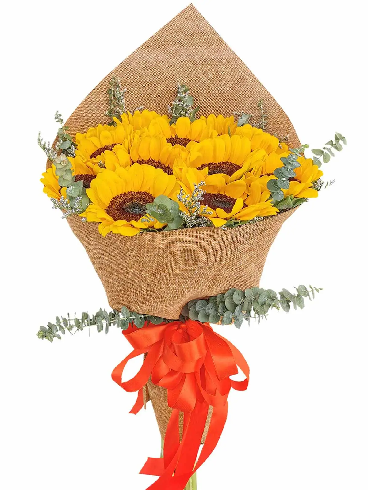 Sunflower Burlap ch 1/3