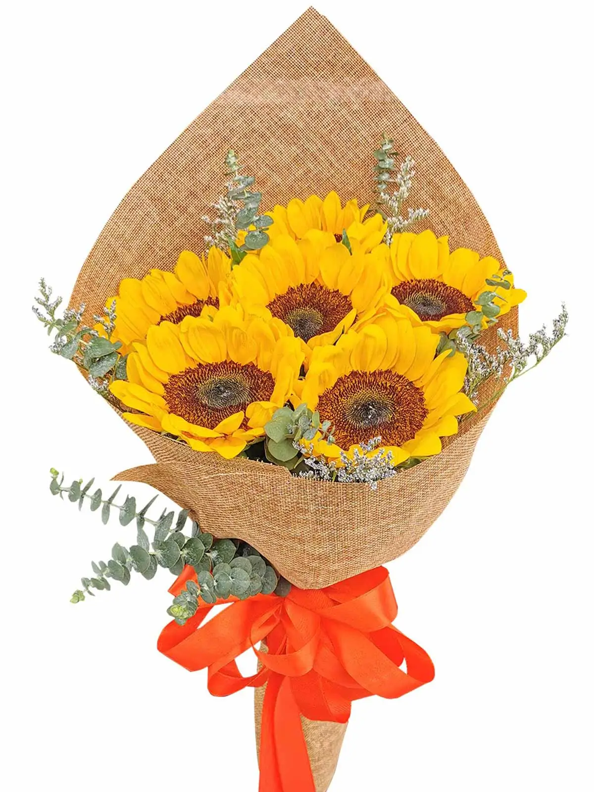 Sunflower Burlap ch 1/3