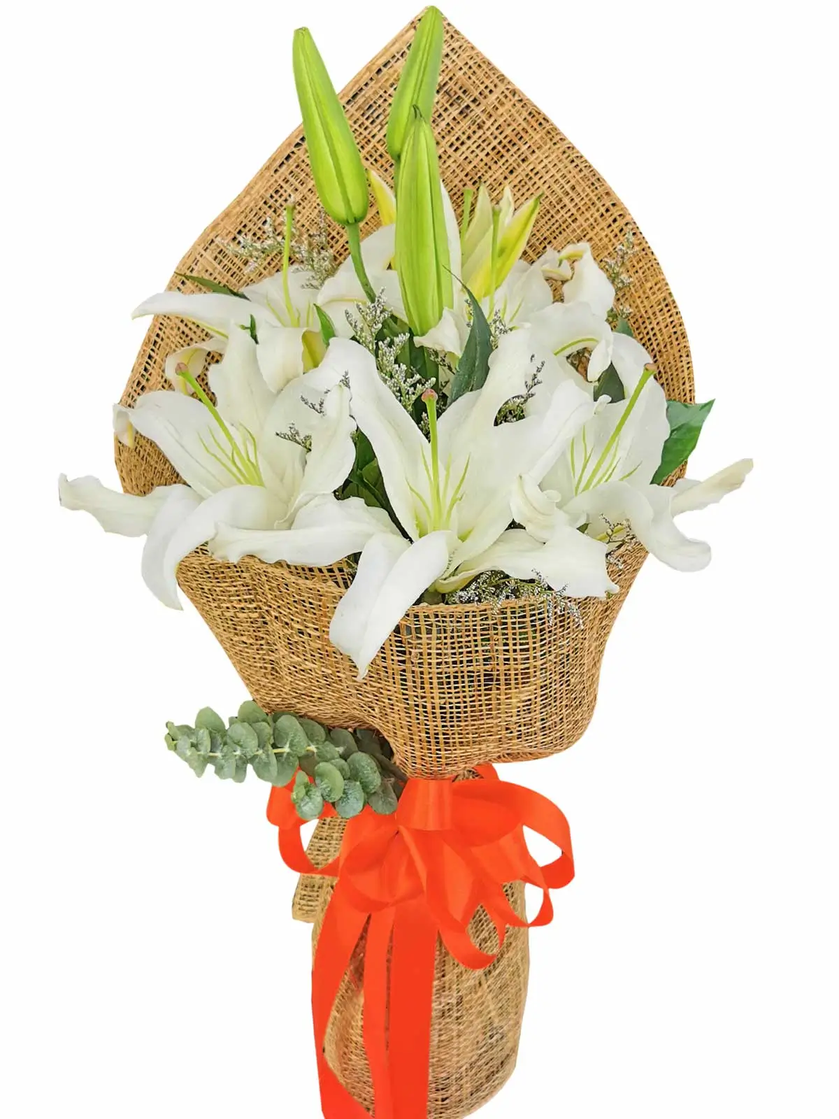 White Stargazers 6 Burlap PH