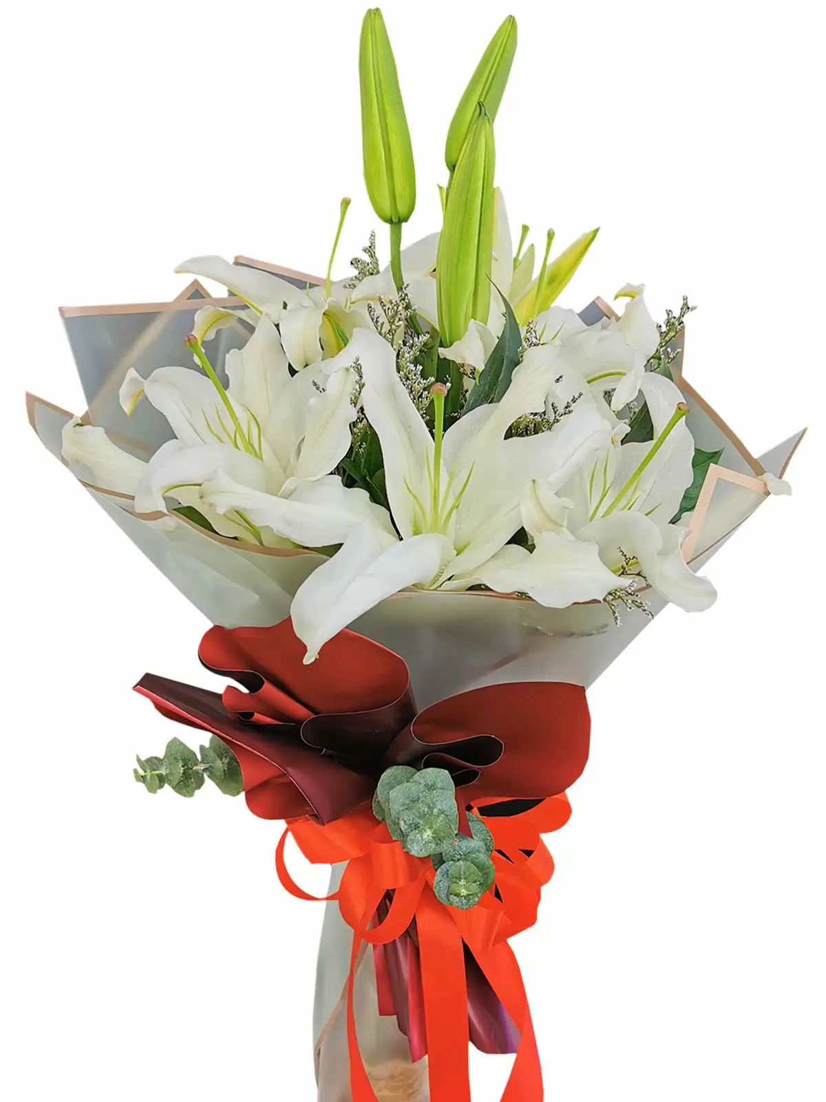 White Stargazers 6 White Maroon