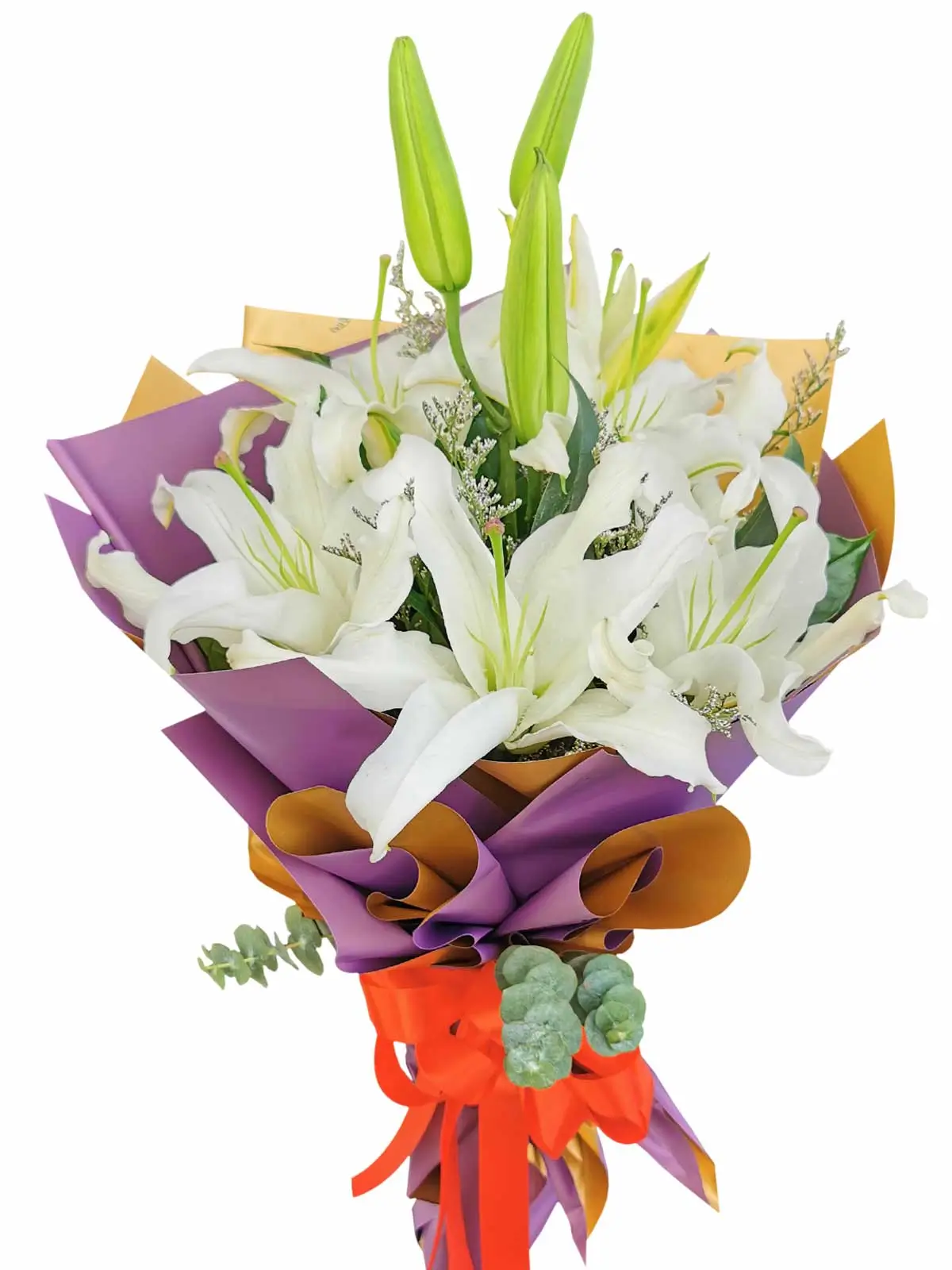 White Stargazers 6 Purple Gold