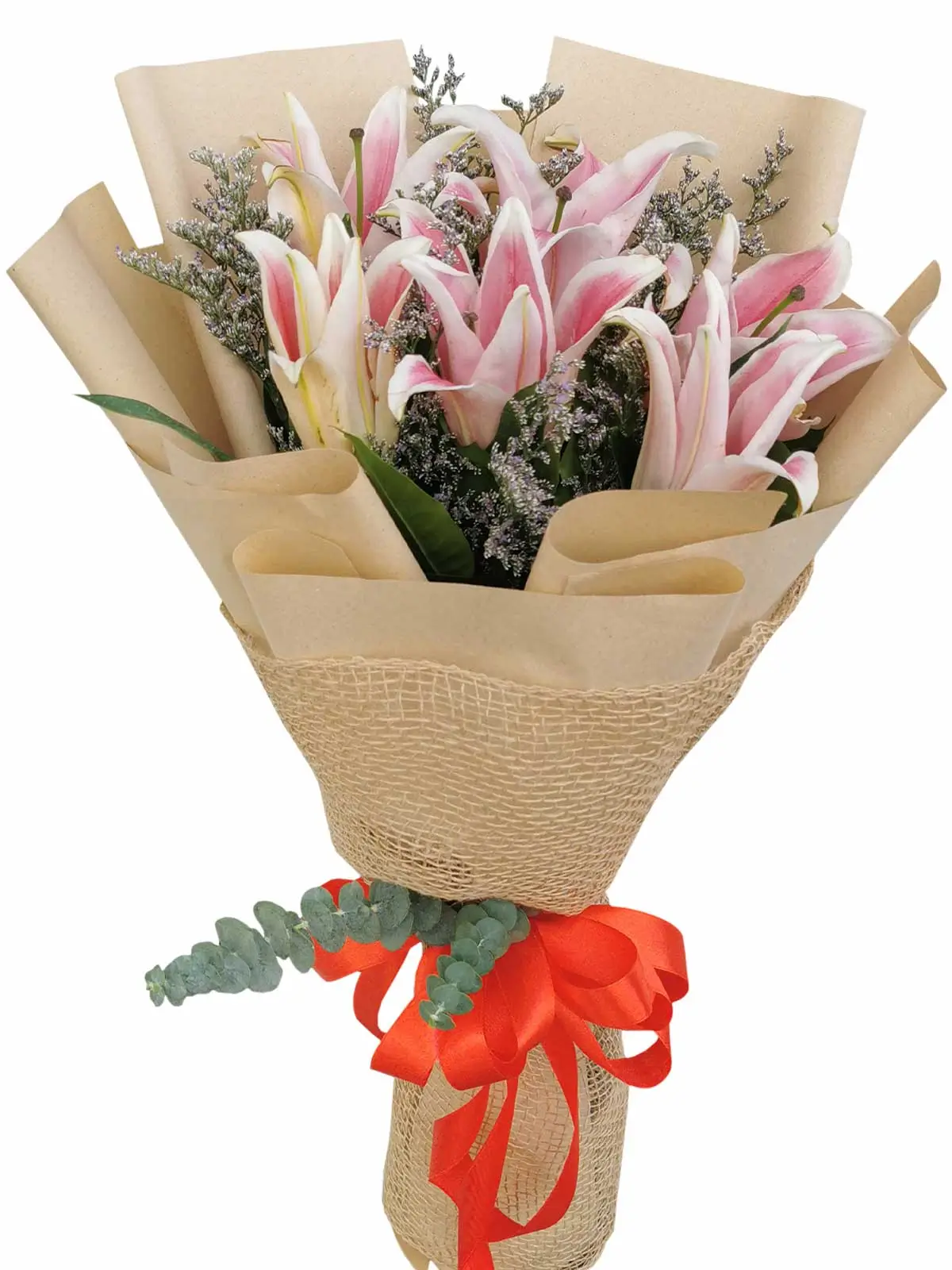 Pink Stargazer 6 Kraft Jute