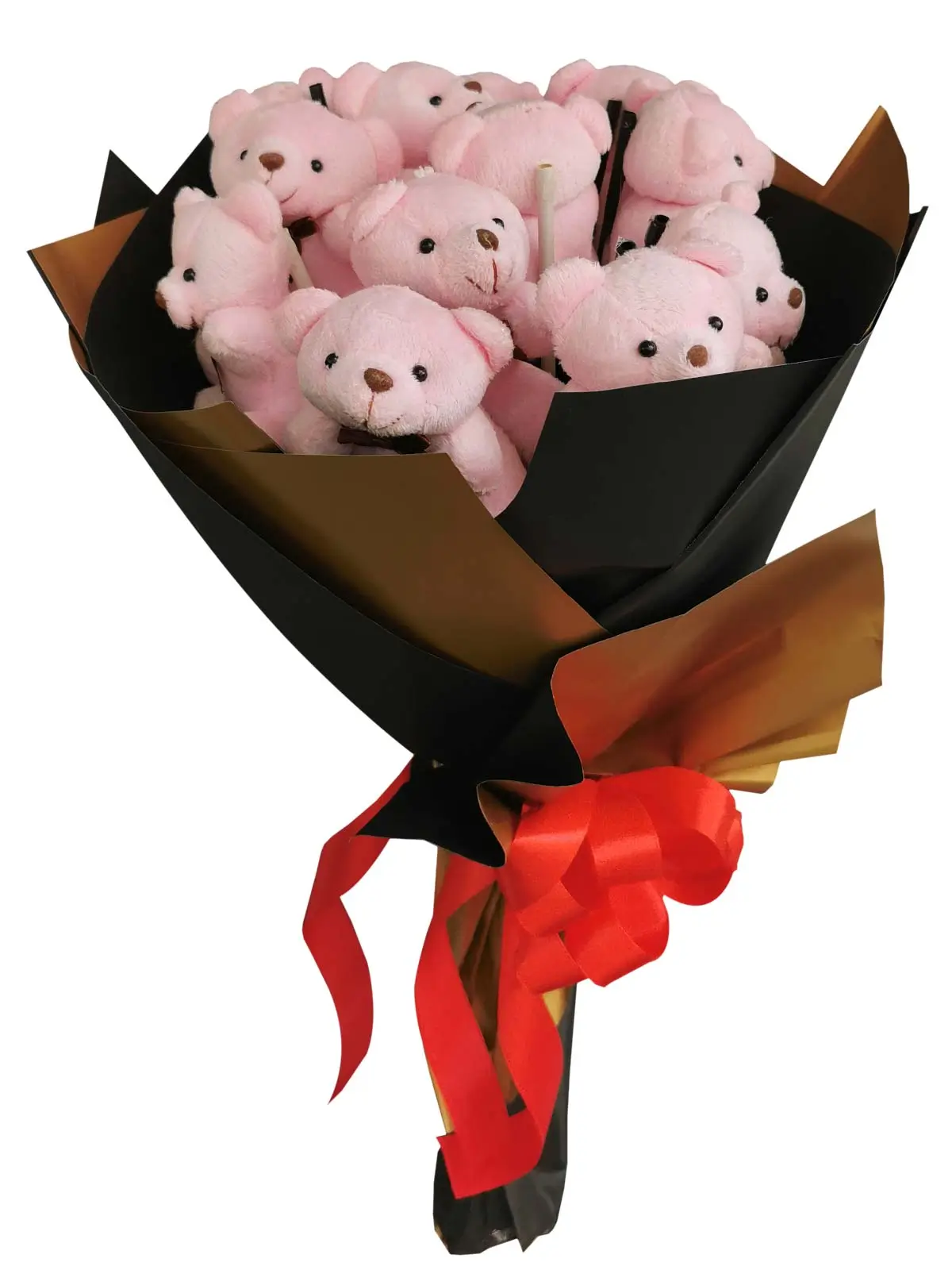 Pink Bears 12 Black Gold