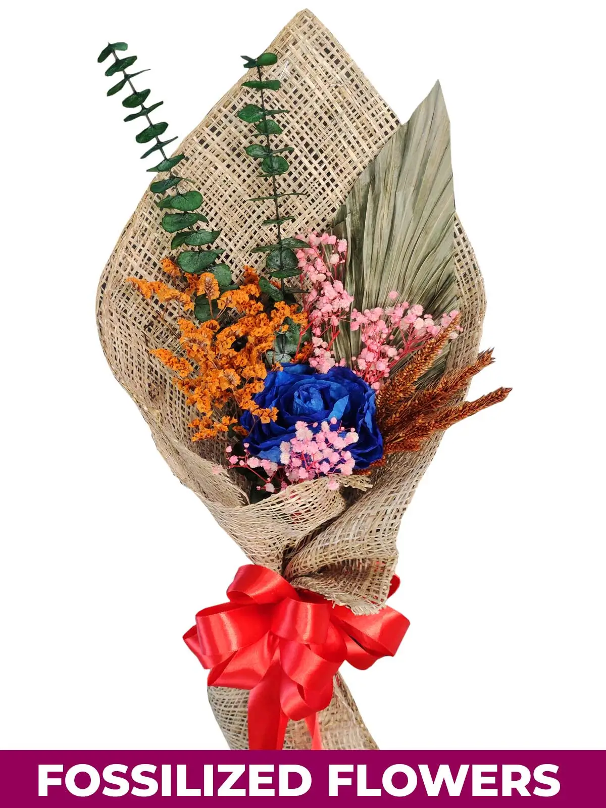 1 Dried Blue Roses Burlap PH Province