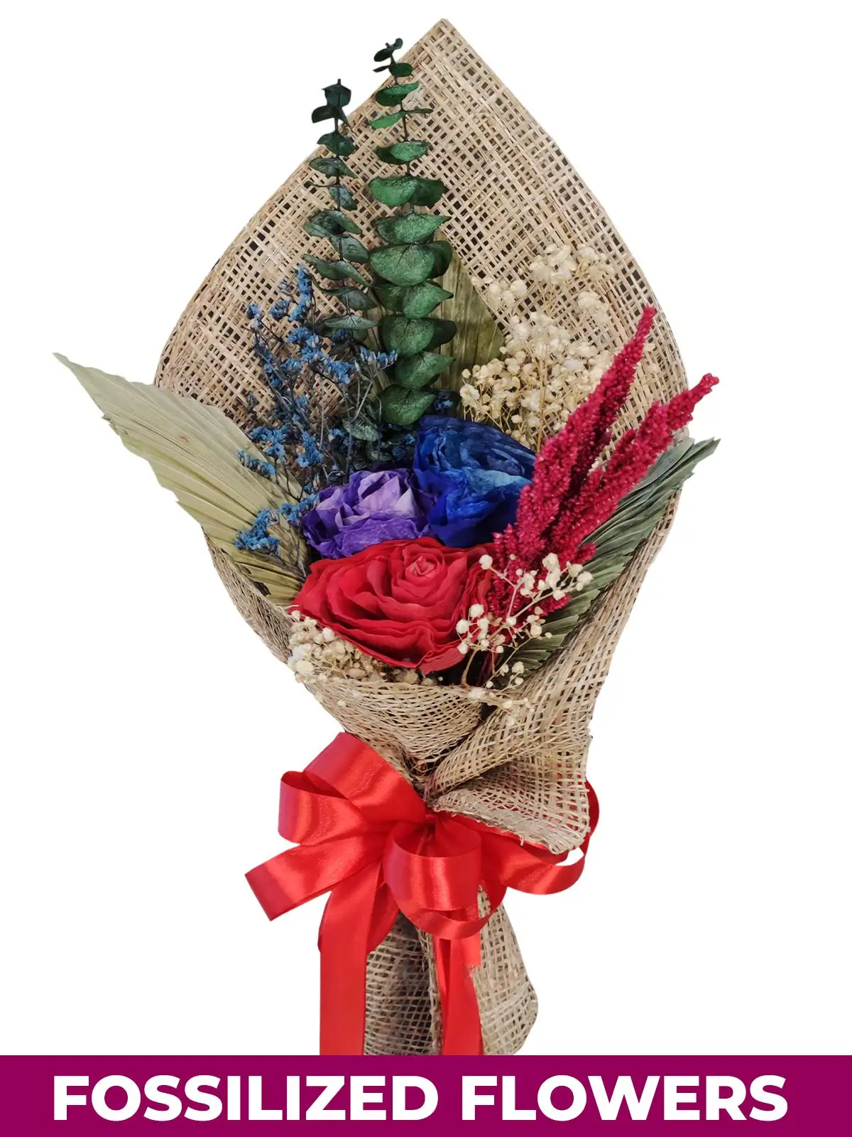 Dried Dark Roses Burlap PH Province