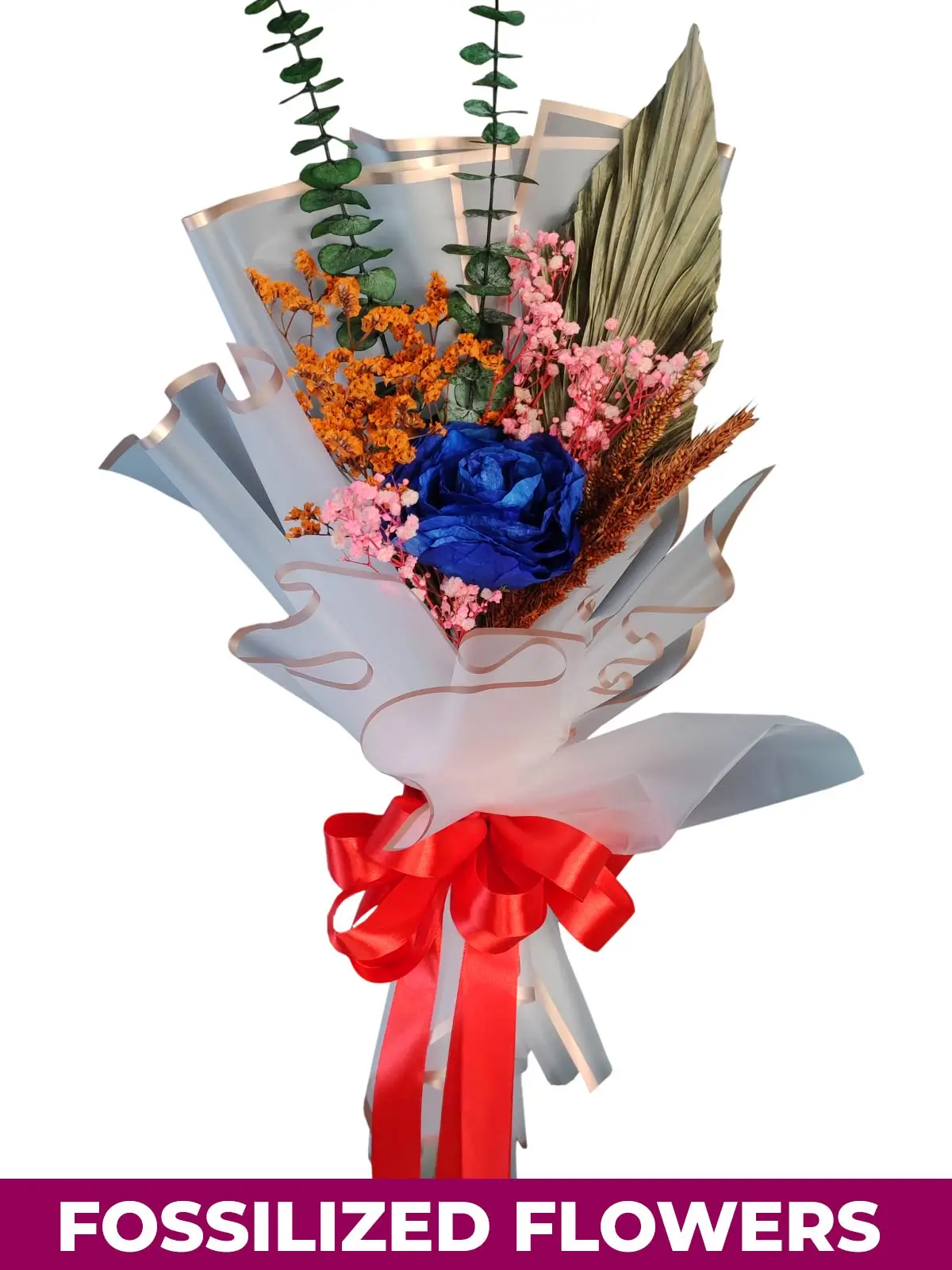 1 Dried Blue Roses White Province