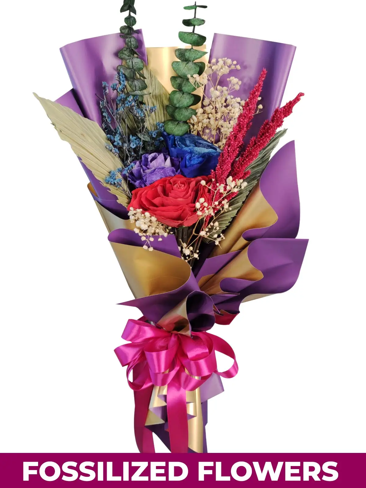 Dried Dark Roses Purple Gold Province