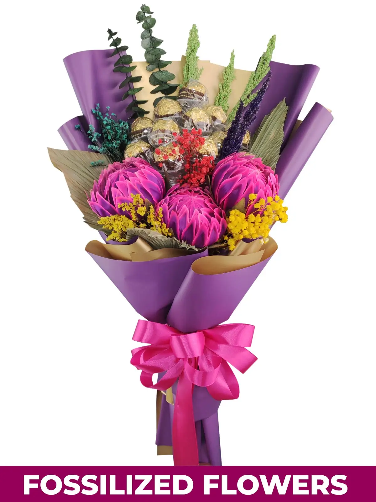 Protea 12 Purple Gold