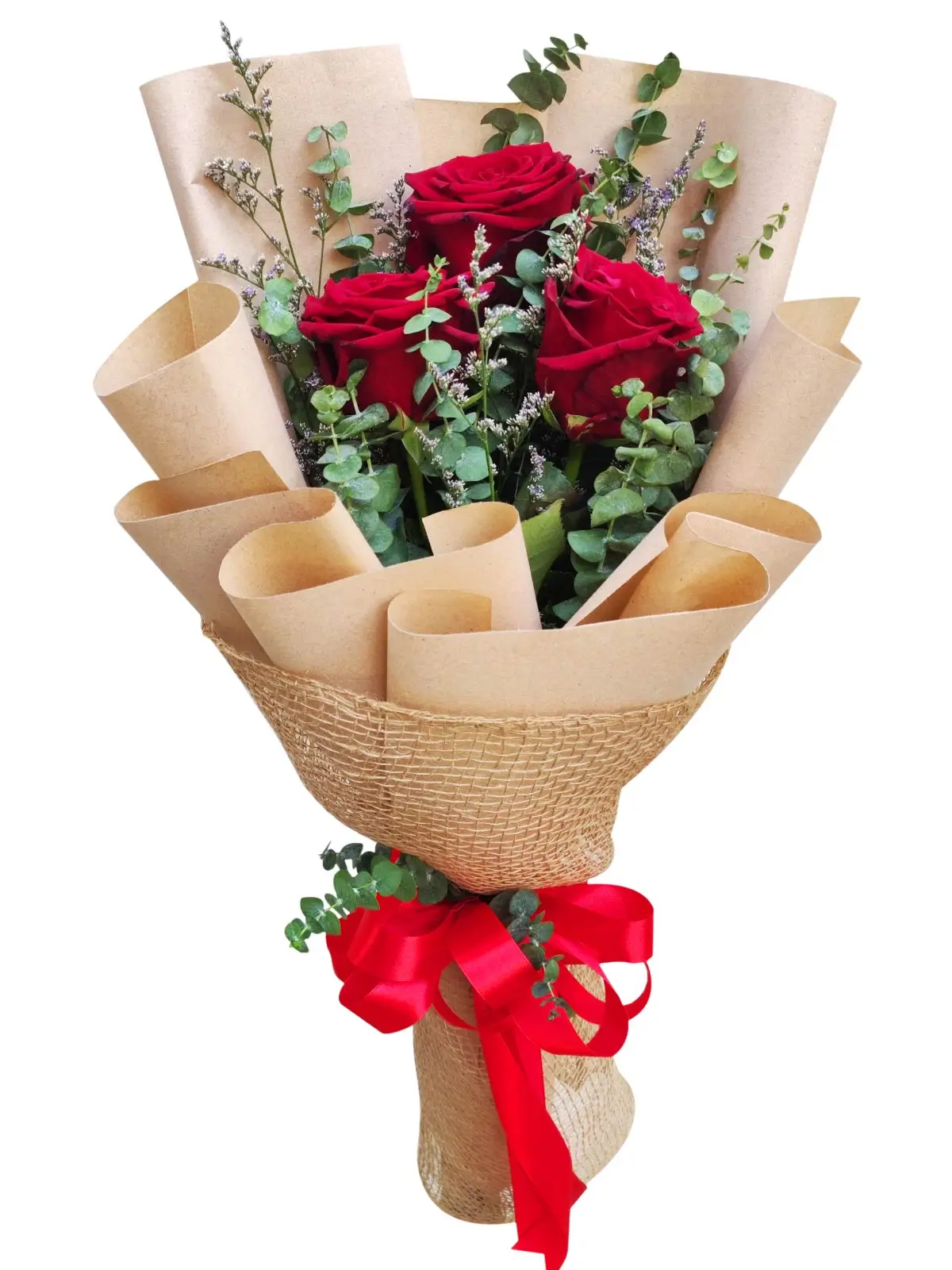 3 red ecua kraft/jute