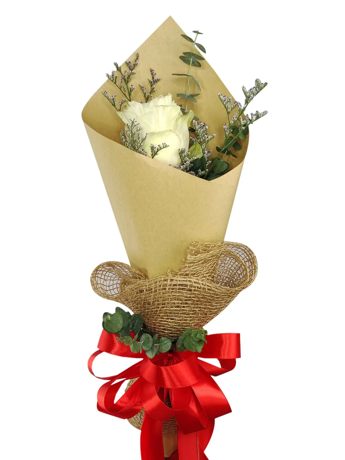 1 white ecua kraft/jute