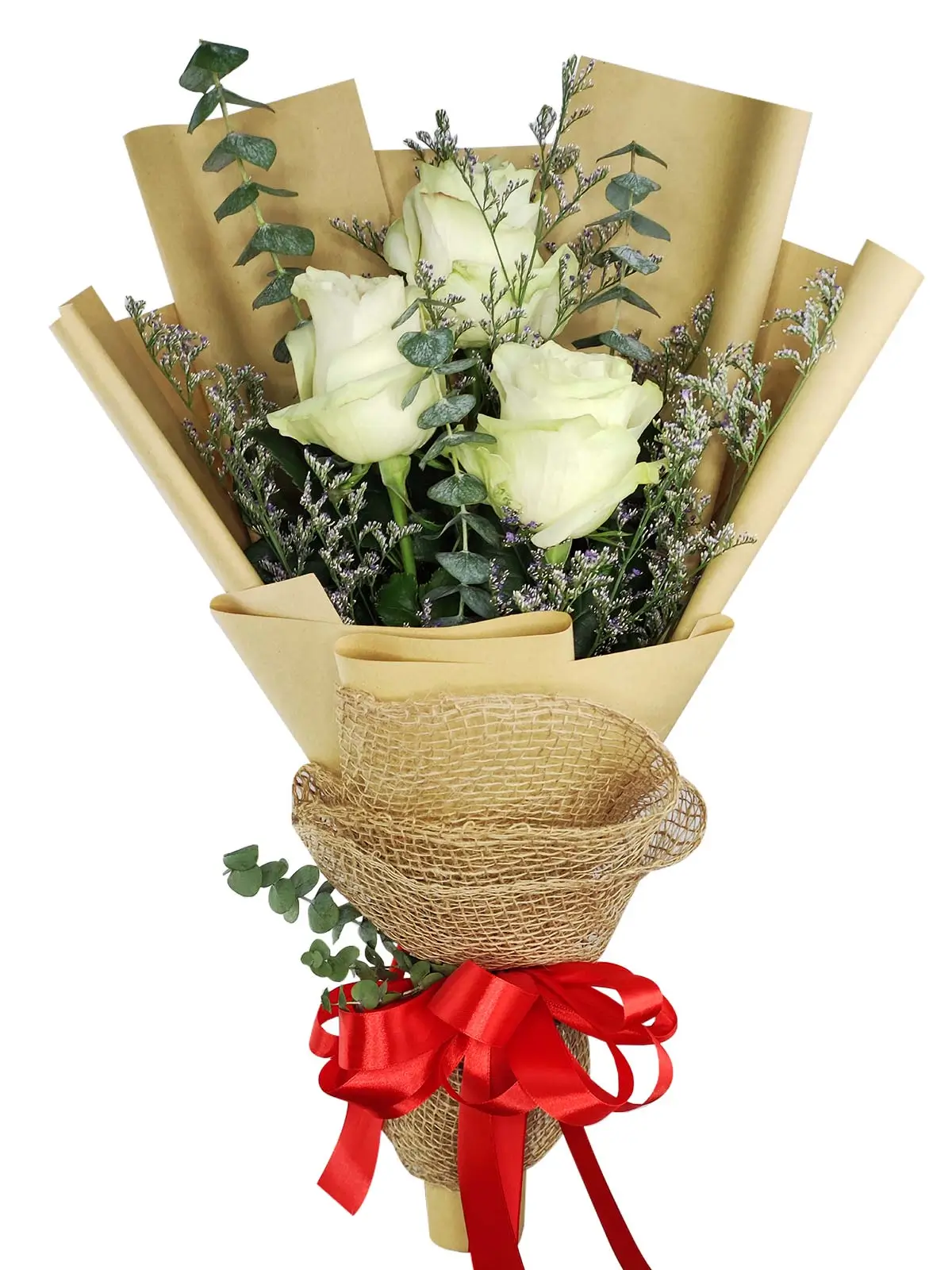 3 white ecua kraft jute