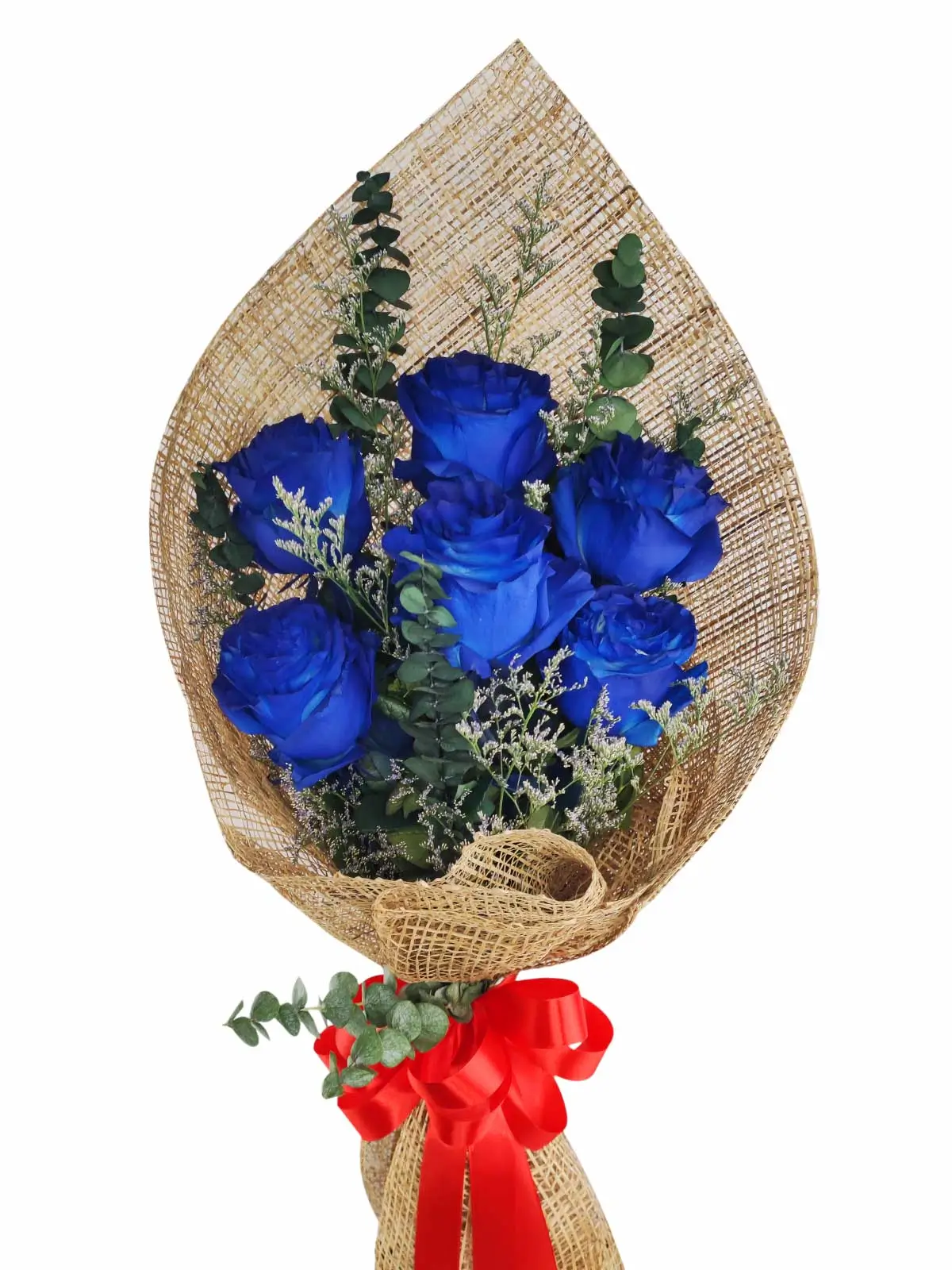 6 blue ecua burlap PH