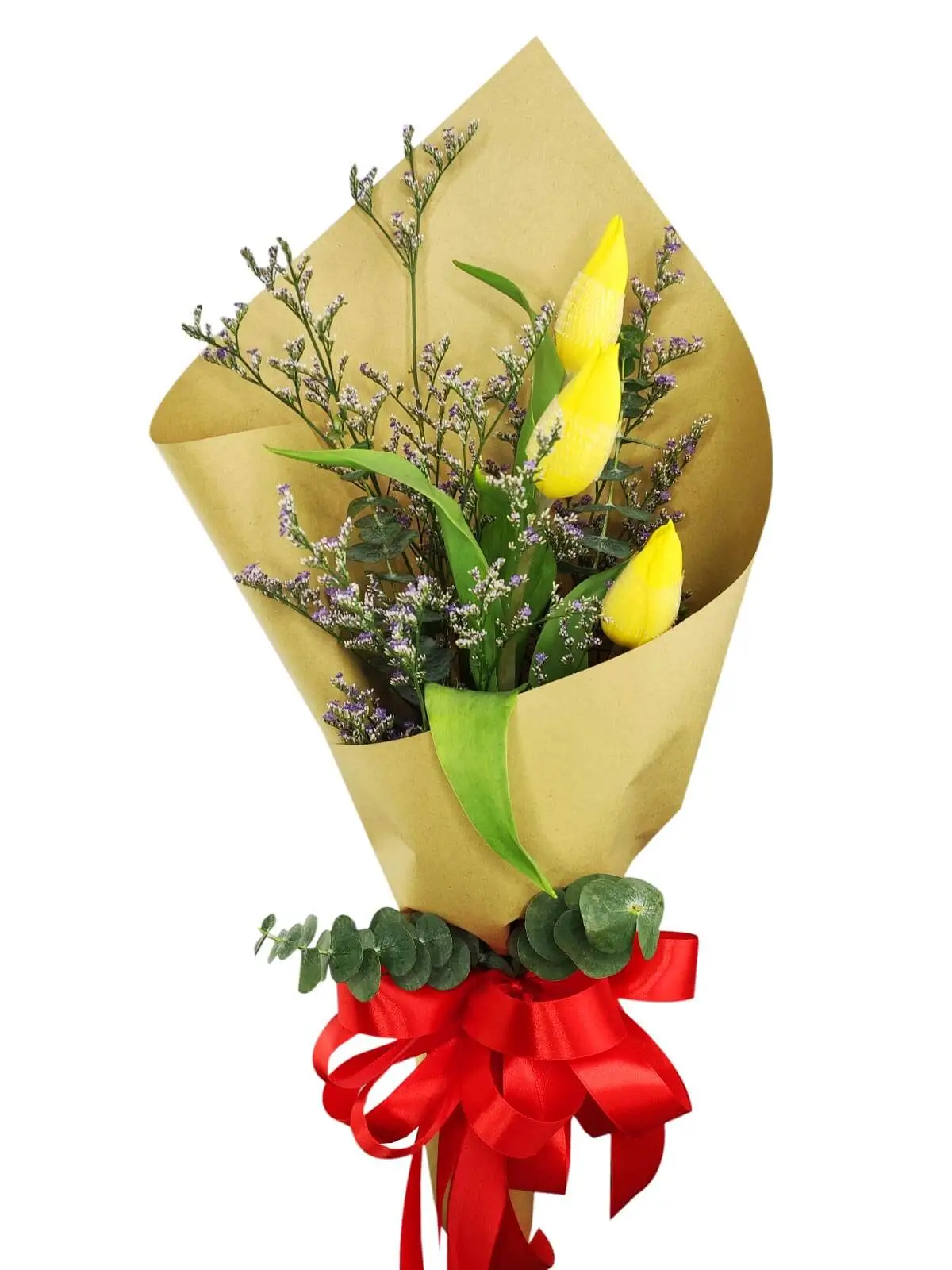 3 yellow tulips kraft