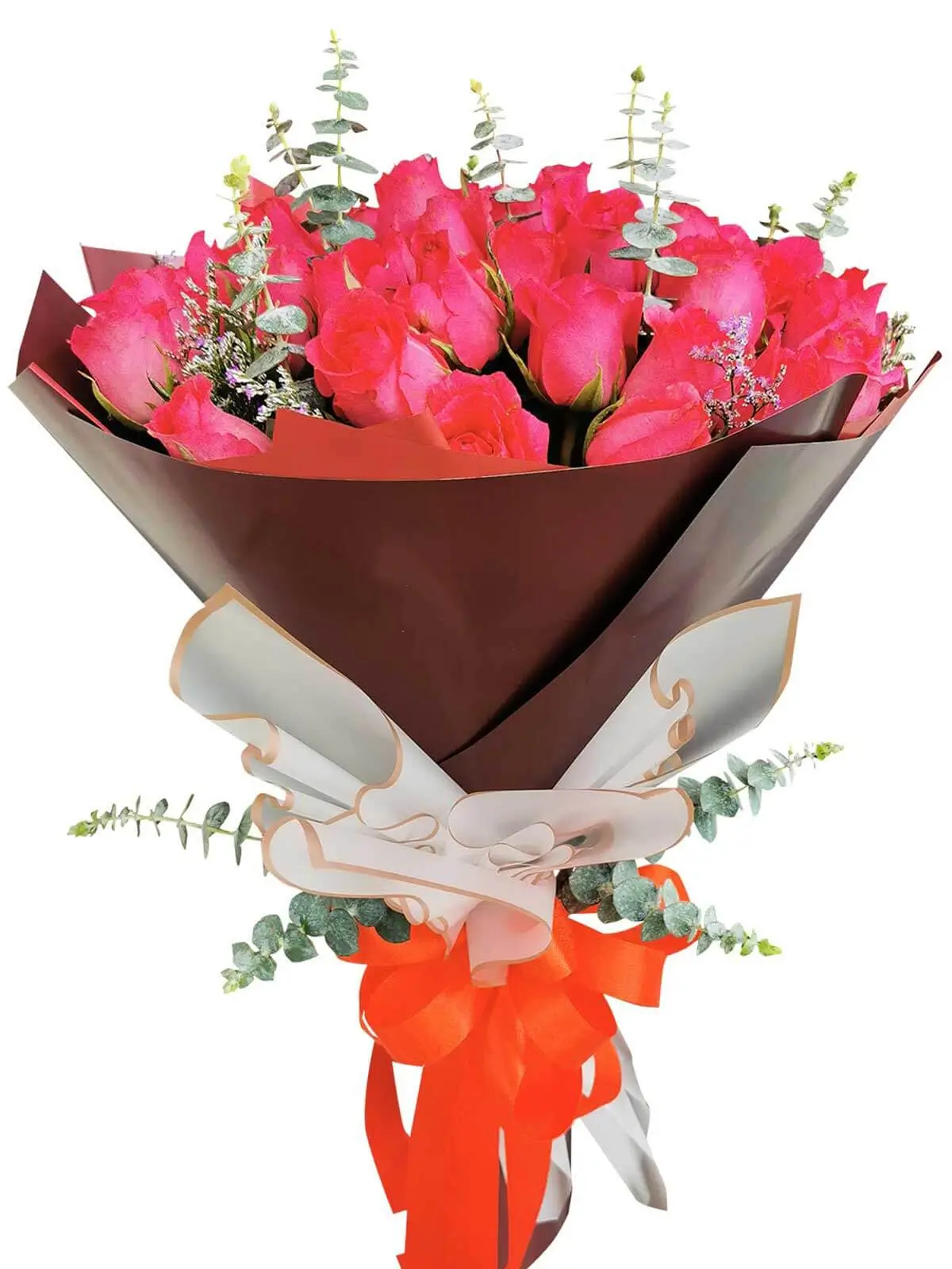 99 pcs pink roses