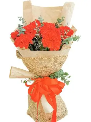 RED Carnation Kraft Jute