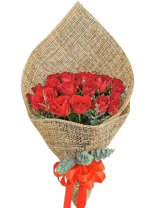 Red Roses 24/36 Burlap ph