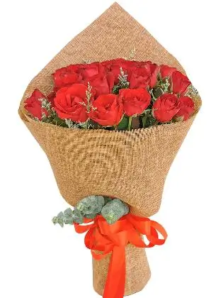 Red Roses 24 Burlap CH