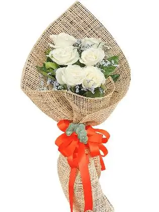 White Rose 6/12 Burlap ph