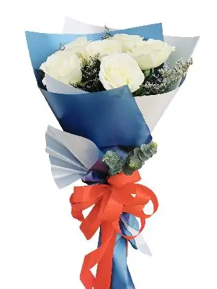 White Rose 6/12 Blue Silver