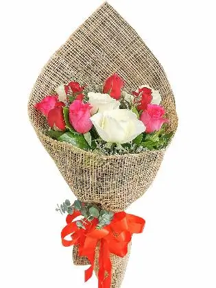 Mix Rose Burlap Ph 12/24