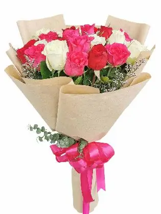 Mix Rose Kraft only 24 (pink ribbon)
