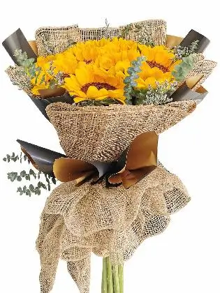 Sunflower Burlap BG 12