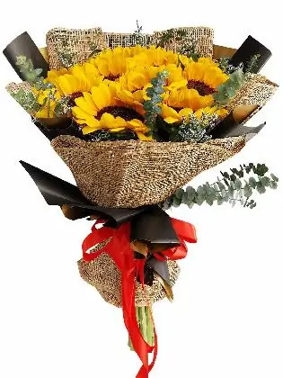 Sunflower Burlap BG 12