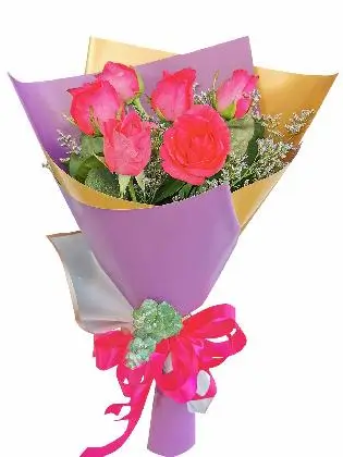 Pink Roses 6 Korean Purple Gold