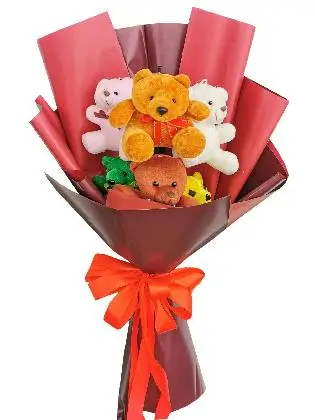 Mix Bears 6 Maroon