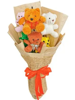 Mix Bears 6 Kraft Jute