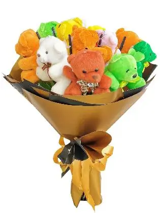 Mix Bears 12 Gold Black