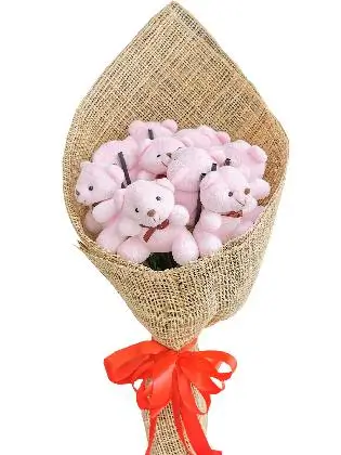 Pink Roses 12 Burlap PH