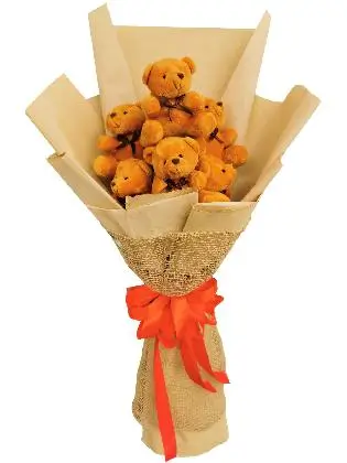 Small Brown Bears Kraft Jute
