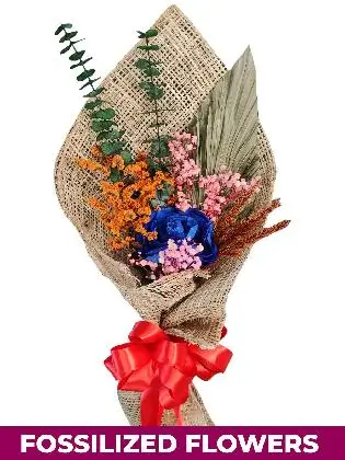 1 Dried Blue Roses Burlap PH Province