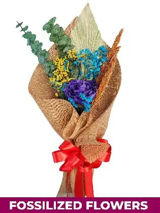 1 Dried Pink Rose Burlap CH Province