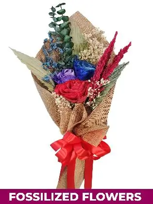 Dried Dark Roses Burlap CH Province