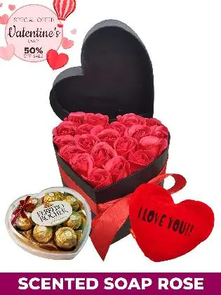 MEdium Red Soap Rose