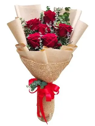 6 red ecua kraft jute