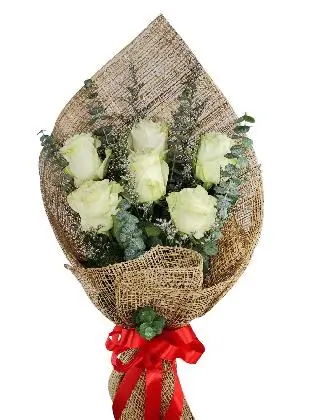6 white ecua burlap PH