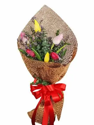 6 mixed burlap CH