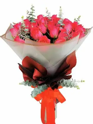 99 pcs pink roses
